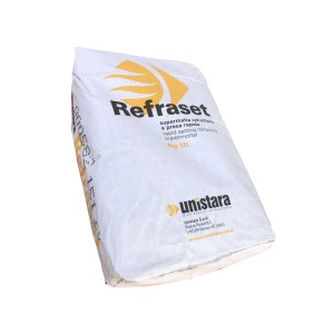 Sacco di Refraset supermalta, malta refrattaria a presa rapida, 10 kg.
