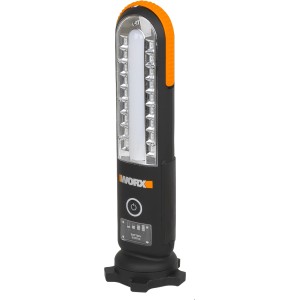 Worx Jumpstarter WX852.1: Avviatore di emergenza 12V con luce LED, base magnetica e porta USB.
