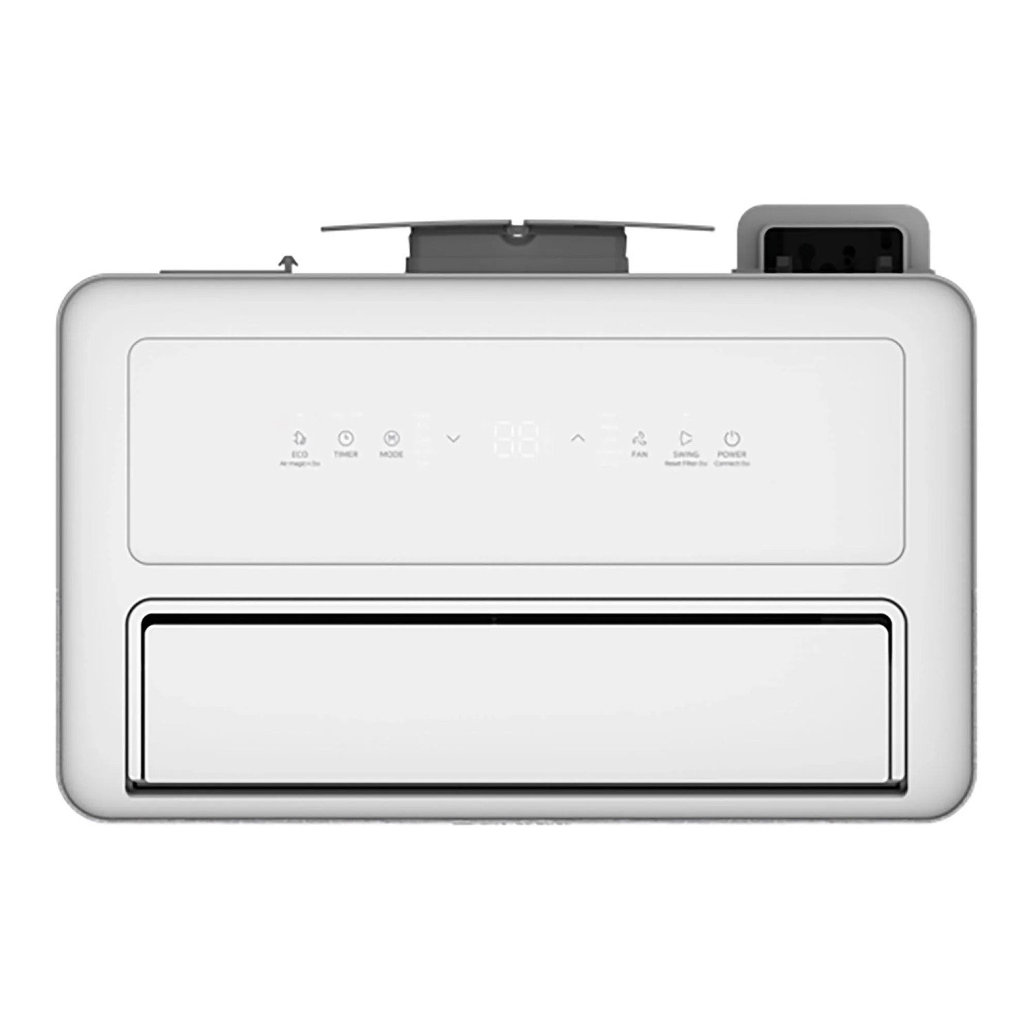 Midea PortaSplit Cool, condizionatore split portatile bianco-grigio, vista frontale.