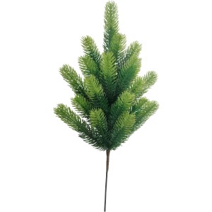 Ramo di abete artificiale verde Nagano, 52,5 cm, per decorazioni natalizie interne.