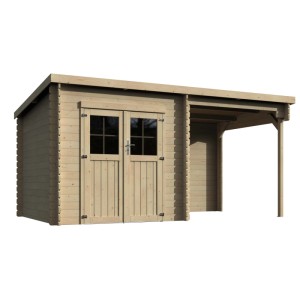 Casetta da giardino in Legno Noa sp 28 mm H213xL447xP234 cm