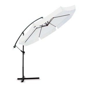 Ombrellone da giardino palo decentrato Garden Friend Tondo Ø3 m bianco