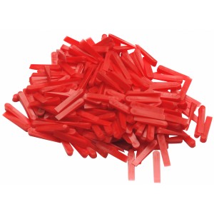 Cunei per piastrelle rossi LUX 5 mm Classic, 250 pezzi, per fughe uniformi durante la posa.