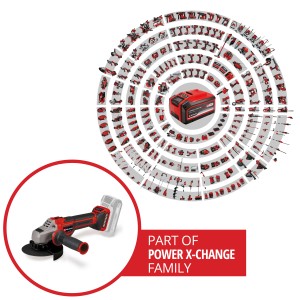 Smerigliatrice angolare a batteria Einhell TP-AG 18/125 CE Q Li Solo con sistema a batteria Power X-Change.