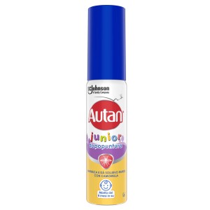 Autan Junior Antizanzare: Repellente per insetti per bambini, spray con tappo blu.