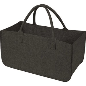 Borsa in feltro grigio t.b.t. per legna da ardere o come cesto portaoggetti.