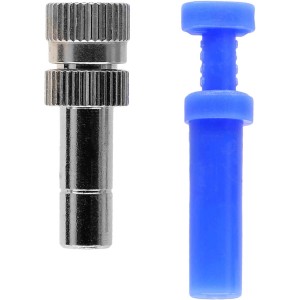 t.b.t. per microirrigazione, metallo e plastica, primo piano.