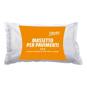 Massetto Fibraito in sacco bianco con etichetta arancione.