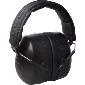 Cuffie antirumore nere LUX con archetto in acciaio armonico, SNR 30 dB per una protezione ottimale.