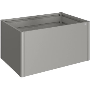 Aiuola rialzata Biohort, 1,5x1 m, grigio quarzo metallizzato, in metallo.