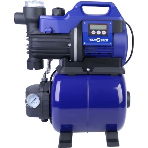 Pompa elettrica blu t.b.t. per giardino o irrigazione.