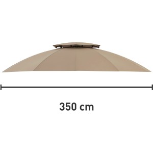 Telo di ricambio grigio per gazebo Braga, 350x350 cm, in poliestere.