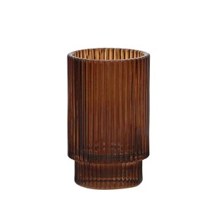 Portaspazzolini Deco in vetro ambra