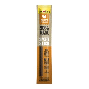GimDog Sport Stick Pollo, snack masticabile per cani, 90% carne, senza cereali.