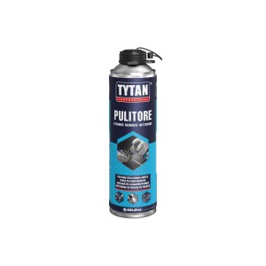 Bomboletta pulitore schiuma poliuretanica Tytan Profi per rimuovere residui di schiuma.