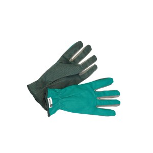 Guanti da fioraio LUX verdi XL per giardinaggio con rilievi per una presa migliore.