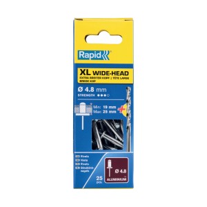 Rivetti Rapid XL Ø4.8 x 30 mm Confezione da 25 Pezzi e Punta del Trapano Inclusa