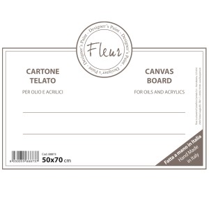 Cartone telato t.b.t., 50x70 cm, per pittura a olio e acrilico.
