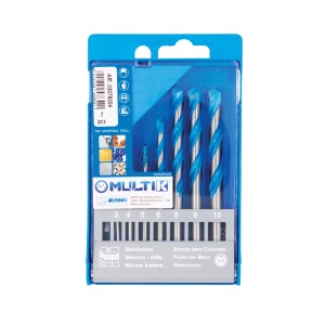 Set di punte da muro t.b.t., 7 pezzi. Ideale per forare pietra e cemento.