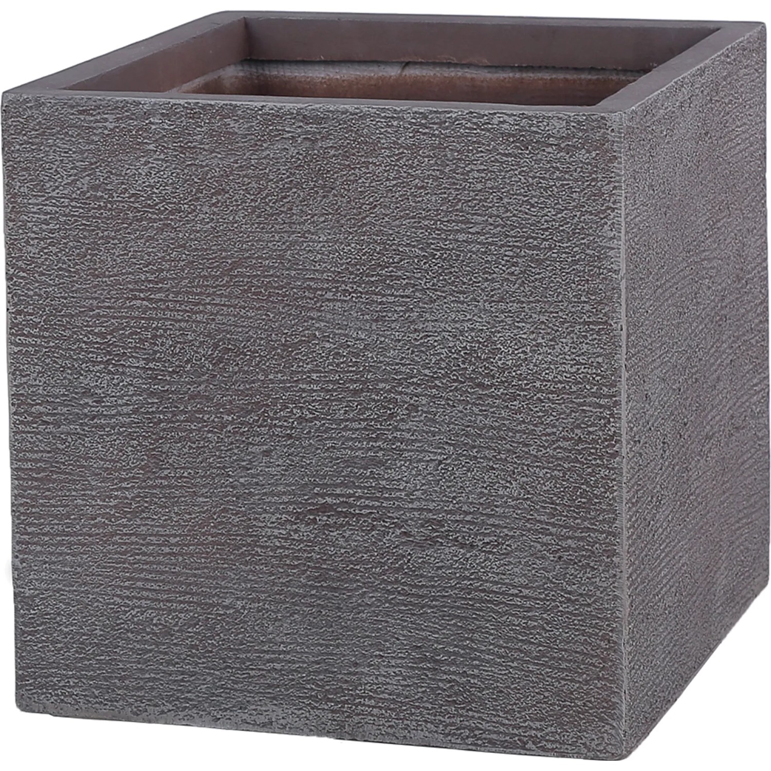 Blim Vaso Quadrato In Plastica 38x38x30 Cm - Marrone Scuro - Moderno E Resistente - 3