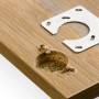 Piastra di riparazione Hettich, bianca, per cerniera a tazza da 35 mm su pannello di legno.