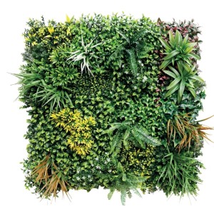 Siepe artificiale Ecuador verticale in polietilene 1x1 m verde