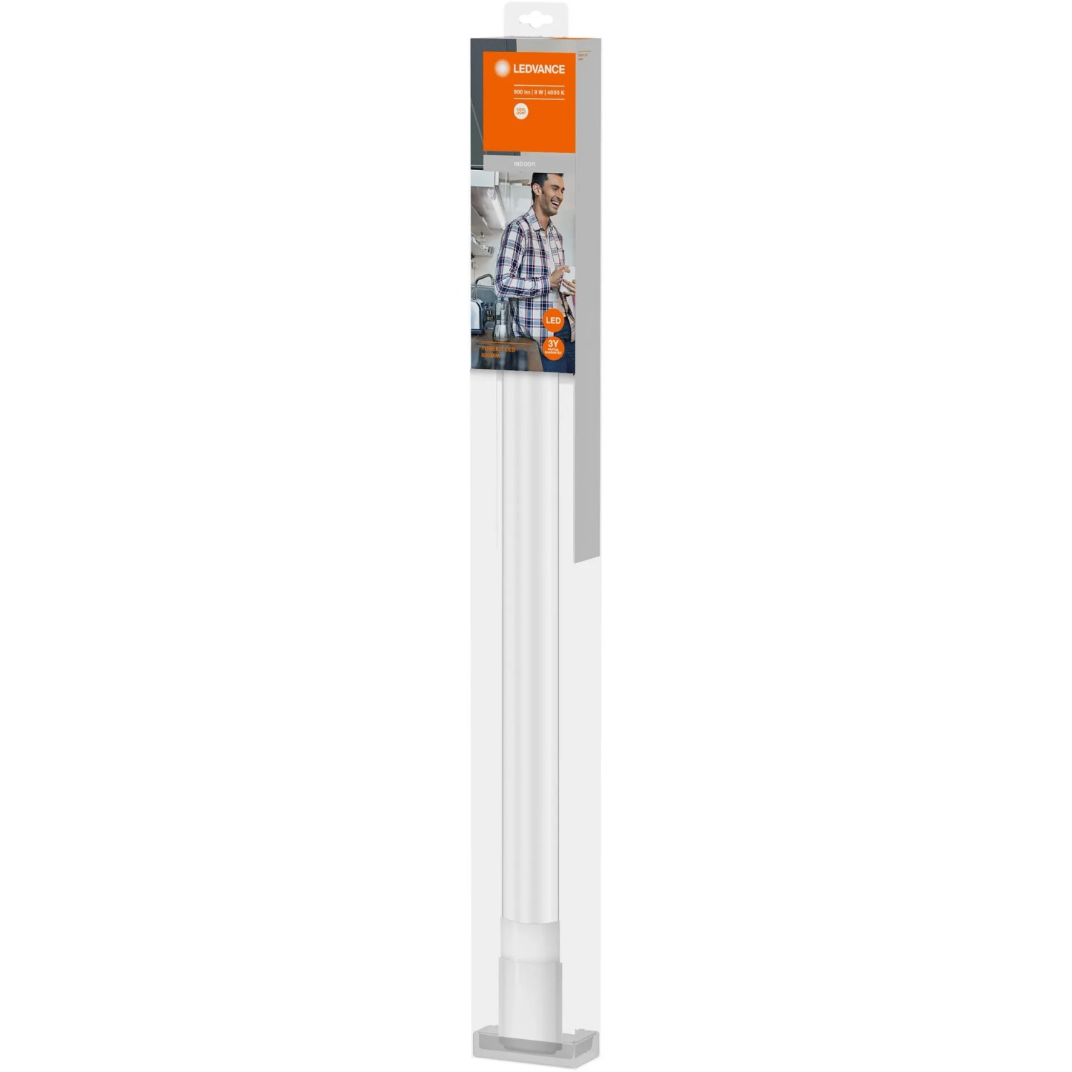 Ledvance LED sottopensile TubeKit, 60cm, bianco freddo, nella confezione. Ideale per cucina e officina.