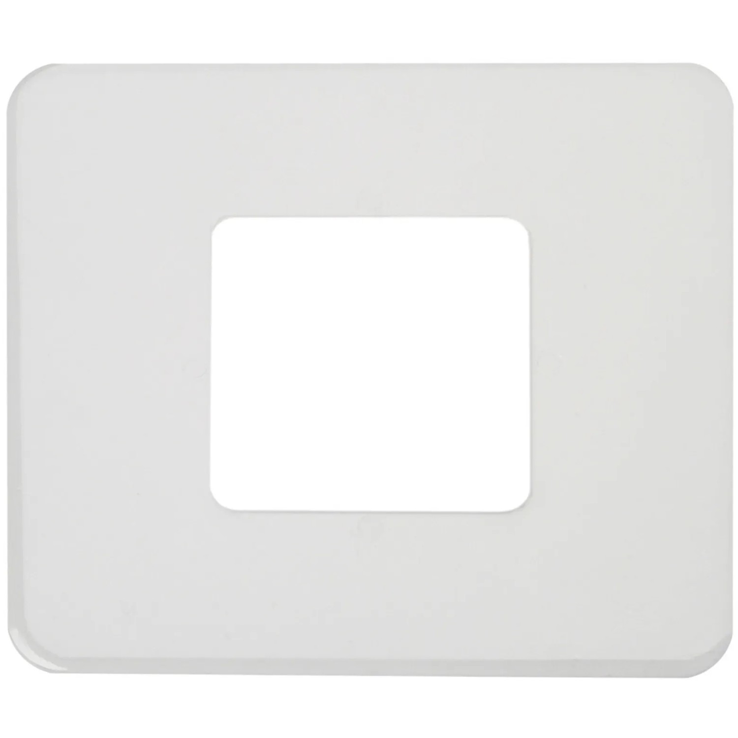Placca di rivestimento bianca t.b.t. per interruttori e prese.