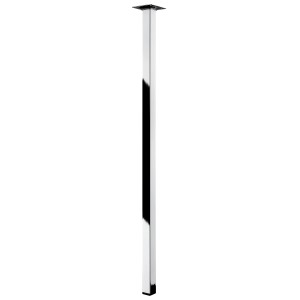 Gamba per tavolo Hettich cromata, quadrata, alta 700 mm, per costruzione mobili.