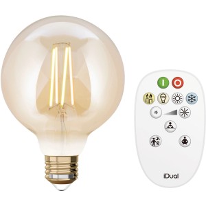 Lampadina smart t.b.t. con telecomando. Luce LED in stile retrò.