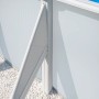 Dettaglio Gre Pool Bora Bora Ovale, parete in acciaio e puntone di supporto in bianco.