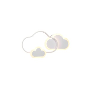 Applique LED t.b.t. bianca a forma di nuvola per cameretta.