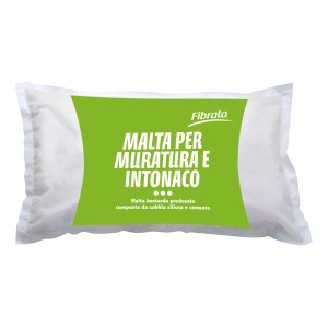 Malta per muratura e intonaco Fibraata in sacco, calce e cemento.