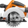 Sega circolare a batteria compatta Worx WX529.9, 20 V, con corpo arancione e lama. Ideale per tagliare il legno.