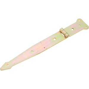 Cerniera a bandella zincata gialla, 300x45 mm, per porte e cancelli, categoria cerniere e ferramenta.