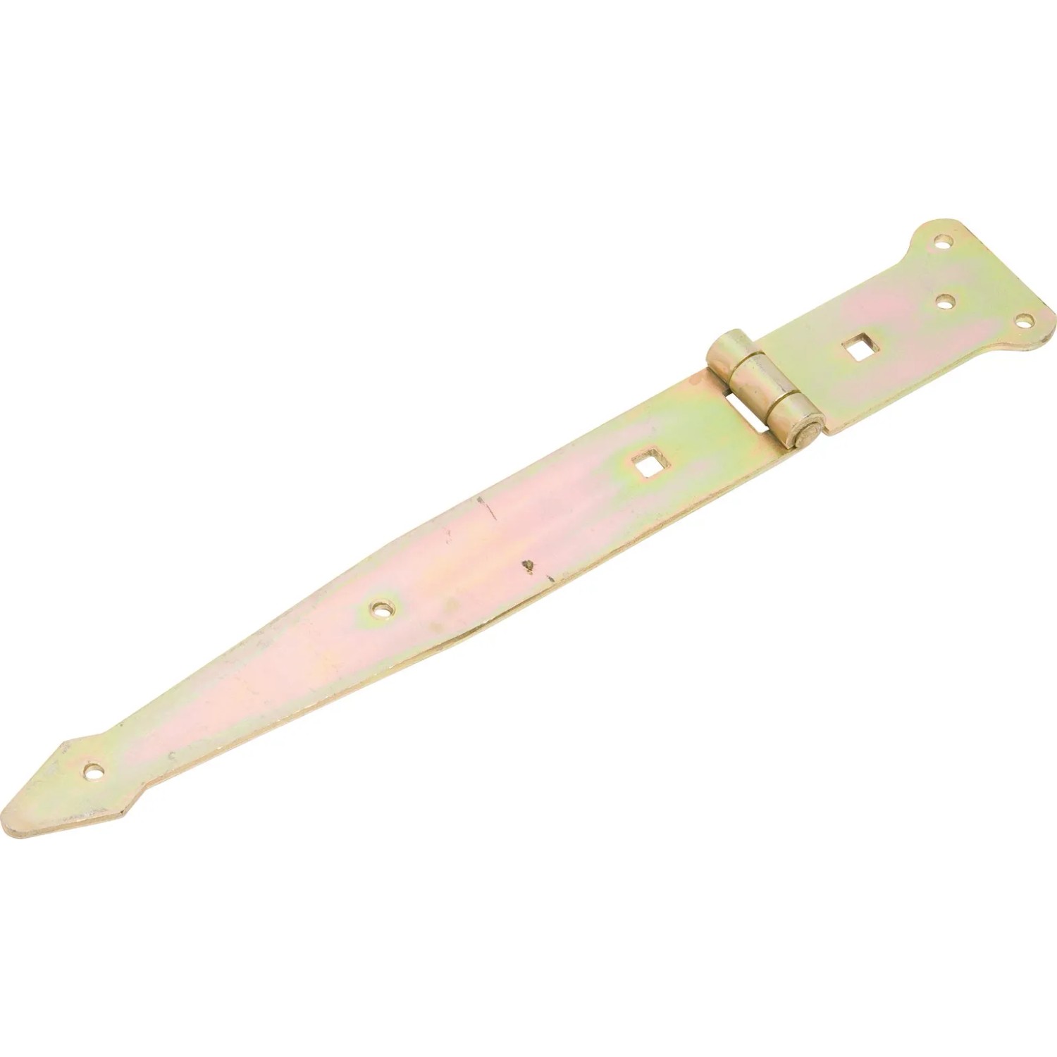 Cerniera a bandella zincata gialla, 300x45 mm, per porte e cancelli, categoria cerniere e ferramenta.
