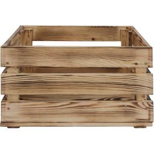 Cassa in legno di pino fiammato L, 23,9x39x29,2 cm, ideale per lo stoccaggio.