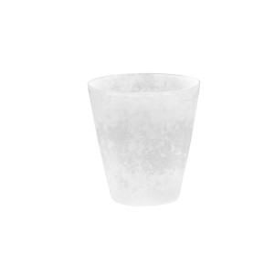 Coprivaso plastica riciclata Ø 15 cm alabastro satinato