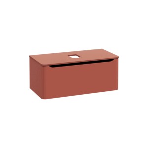 Mobile bagno base lavabo sospeso 1 cassetto Integra Round 100 cm terracotta