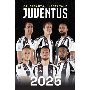 Calendario Juventus 2025 come decorazione murale.