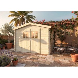 Casetta da giardino in legno Elena sp. 28 mm H218xL310xP198 cm