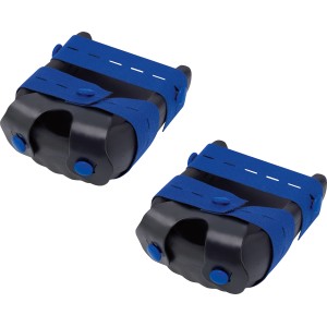 Ginocchiere LUX Classic per piastrelle, nere con cinturini blu, paio.