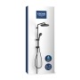 Sistema doccia Grohe Vitalio Start 250 Flex nero per montaggio a parete.