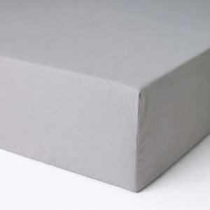 Lenzuola sotto con angoli tinta unita 90x200 cm grigio