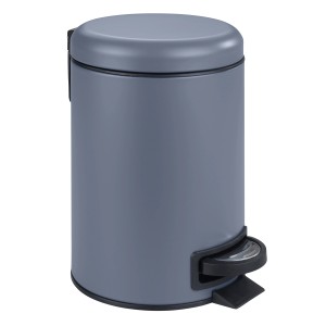 Wenko Pattumiera a pedale Leman Slateblue, 3L, acciaio, per bagno