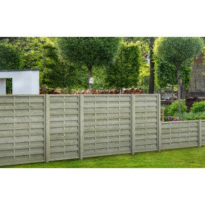 Pannello frangivista Hamburg trattato a pressione, 180x180cm, legno di pino, per giardino e privacy.