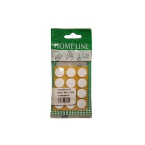 Confezione di feltrini t.b.t. bianchi, diametro 18 mm, per mobili.