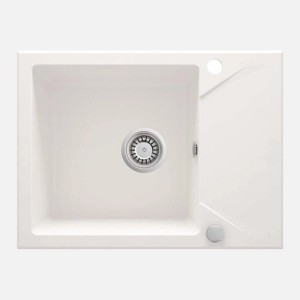 Lavello 1 vasca gocciolatoio Idrostile Banes 440x193 mm Alabastro