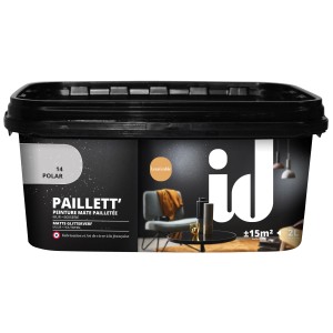 Secchio di pittura effetto t.b.t. "Polar" con glitter. Pittura decorativa.