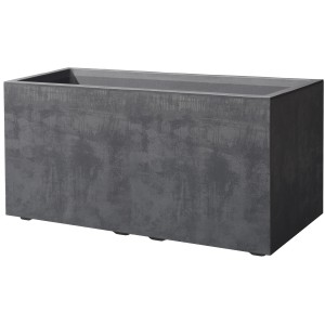 Fioriera Deroma Millennium antracite, 79x39x39 cm, effetto pietra.
